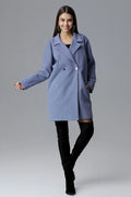 Manteau en laine bleu lavande élégant et moderne pour femmes chic et intemporel mode hiver