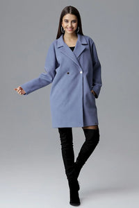 Manteau en laine bleu lavande élégant et moderne pour femmes chic et intemporel mode hiver