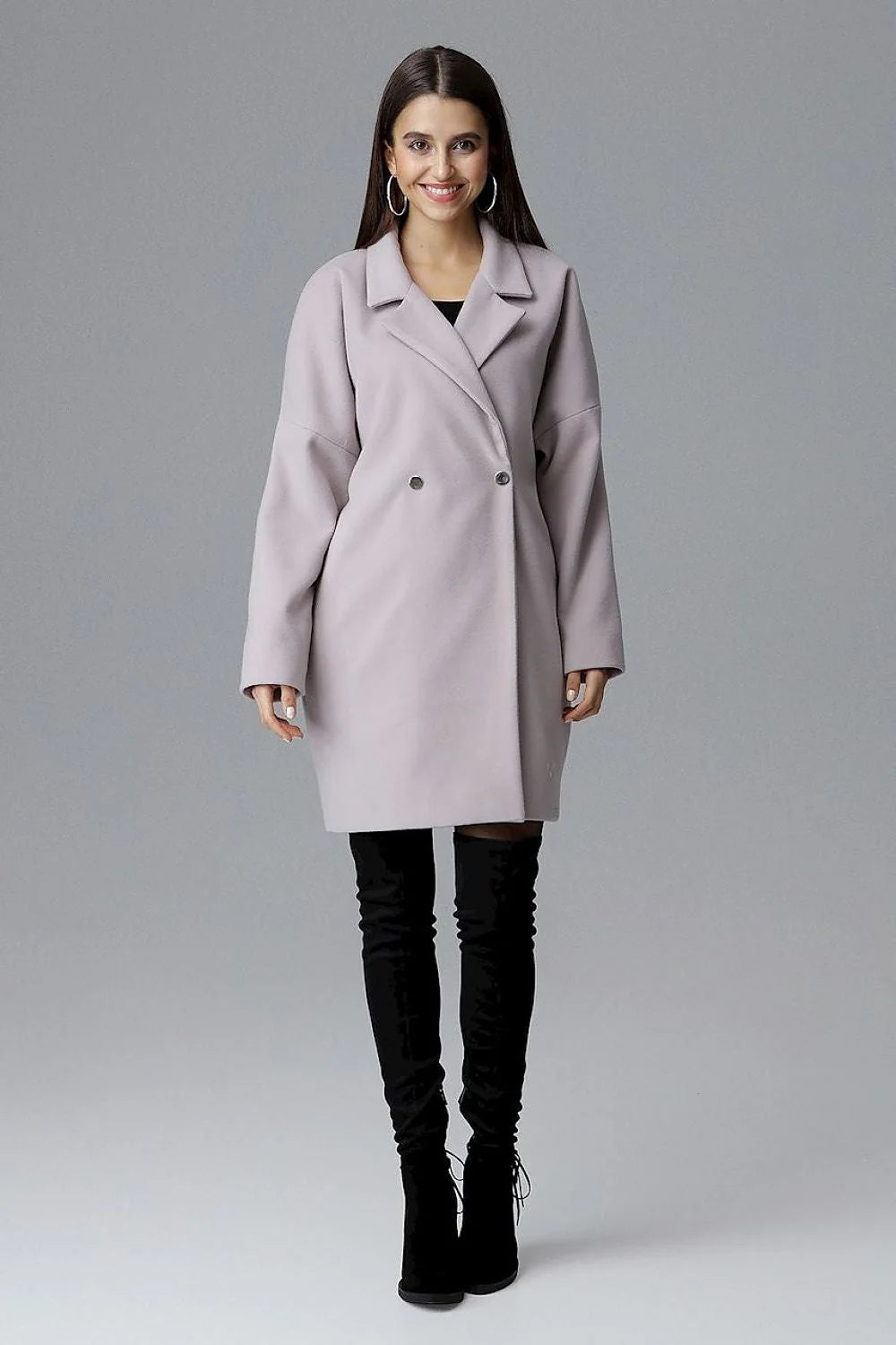 Manteau en laine bleu lavande élégant et moderne pour femmes chic et intemporel mode hiver