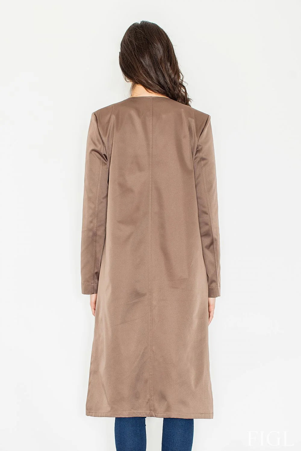 Manteau en laine Figl élégant coupe longue chic confort automne hiver pour femmes modernes