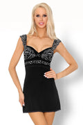 Nuisette dentelle noire sexy Livia Corsetti Fashion élégante ajustée glamour séduction lingerie féminine florale