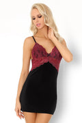 Nuisette dentelle satin romantique sexy bordeaux noire ajustée féminine pour sublimer vos courbes sensuelles élégamment