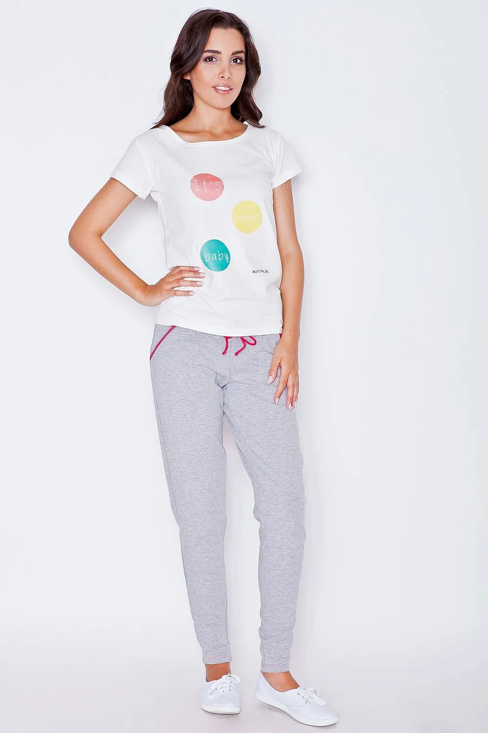Pantalon de survêtement coton gris chiné détente confortable tendance moderne idéal pour sorties décontractées