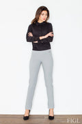 Pantalon droit femme coton-polyester chic et confortable pour un style professionnel et élégant