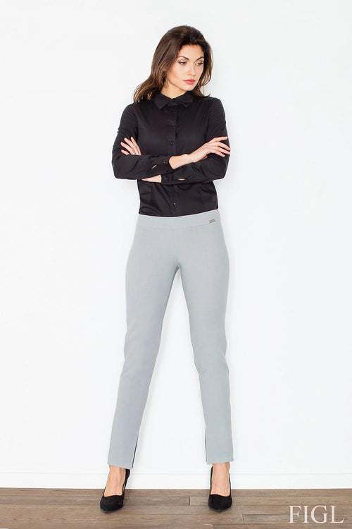 Pantalon droit femme coton-polyester chic et confortable pour un style professionnel et élégant