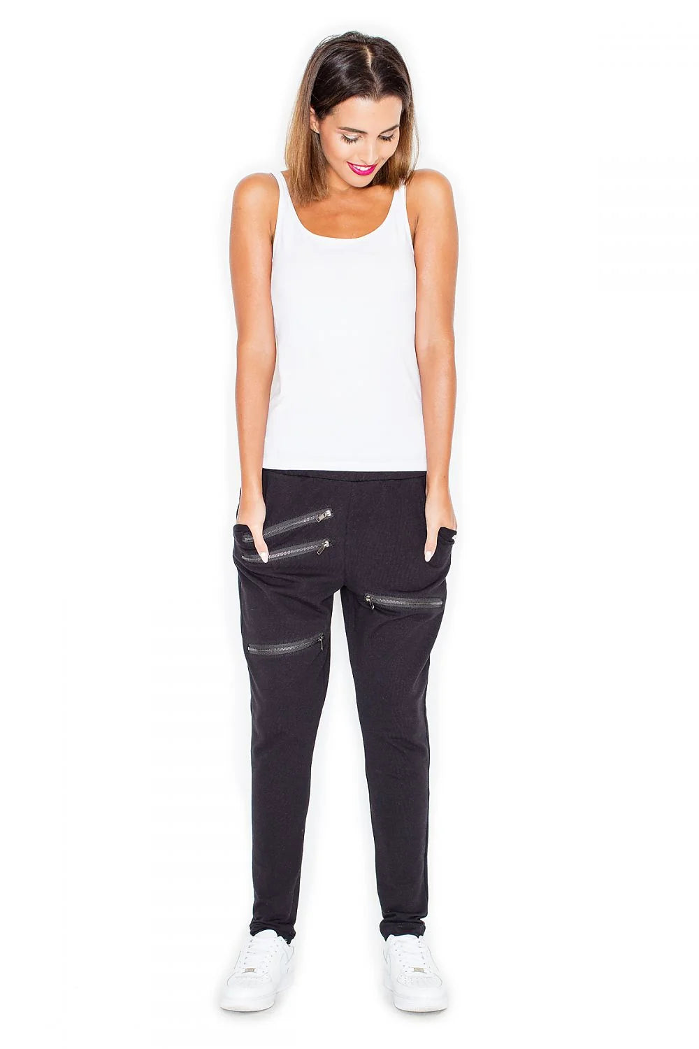Pantalon femme coton élasthanne Katrus style moderne confortable élégant pour toutes occasions garde-robe essentielle