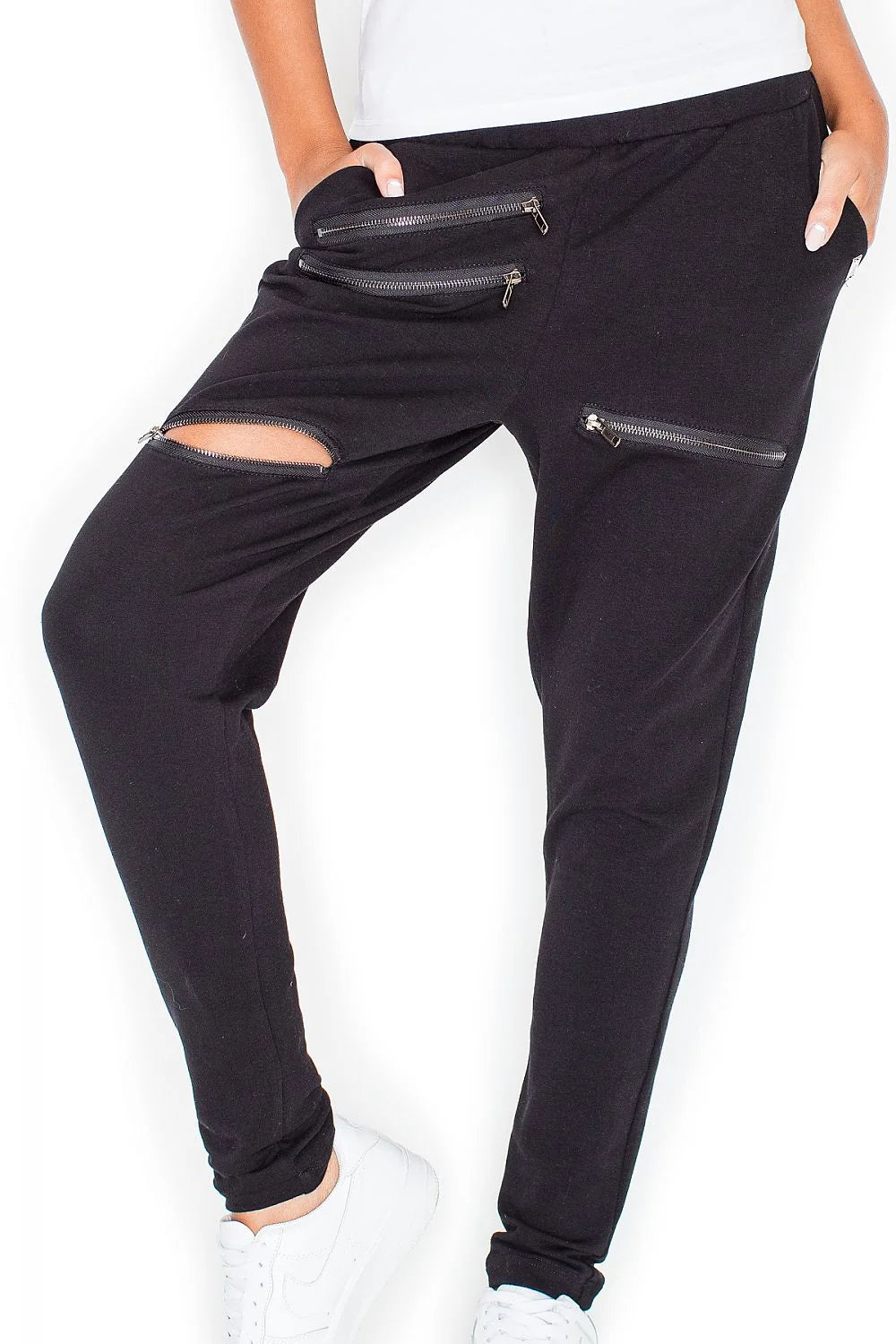 Pantalon femme coton élasthanne Katrus style moderne confortable élégant pour toutes occasions garde-robe essentielle