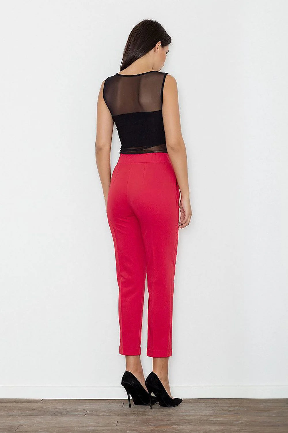 Pantalon femme en coton élégant et confortable pour bureau ou soirée mode intemporelle