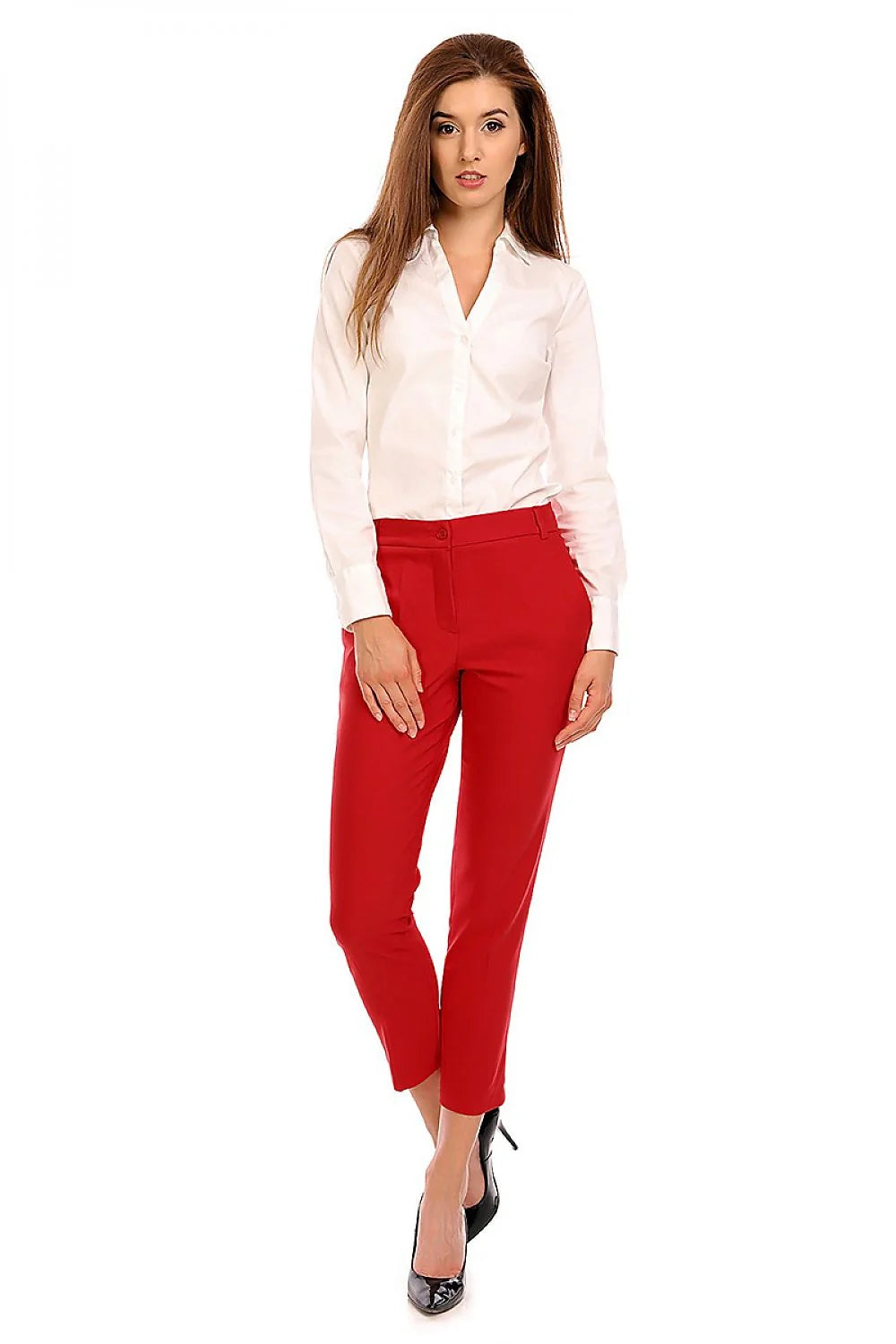 Pantalon femme en tissu lisse élégant pour look professionnel et sorties entre amis stylées