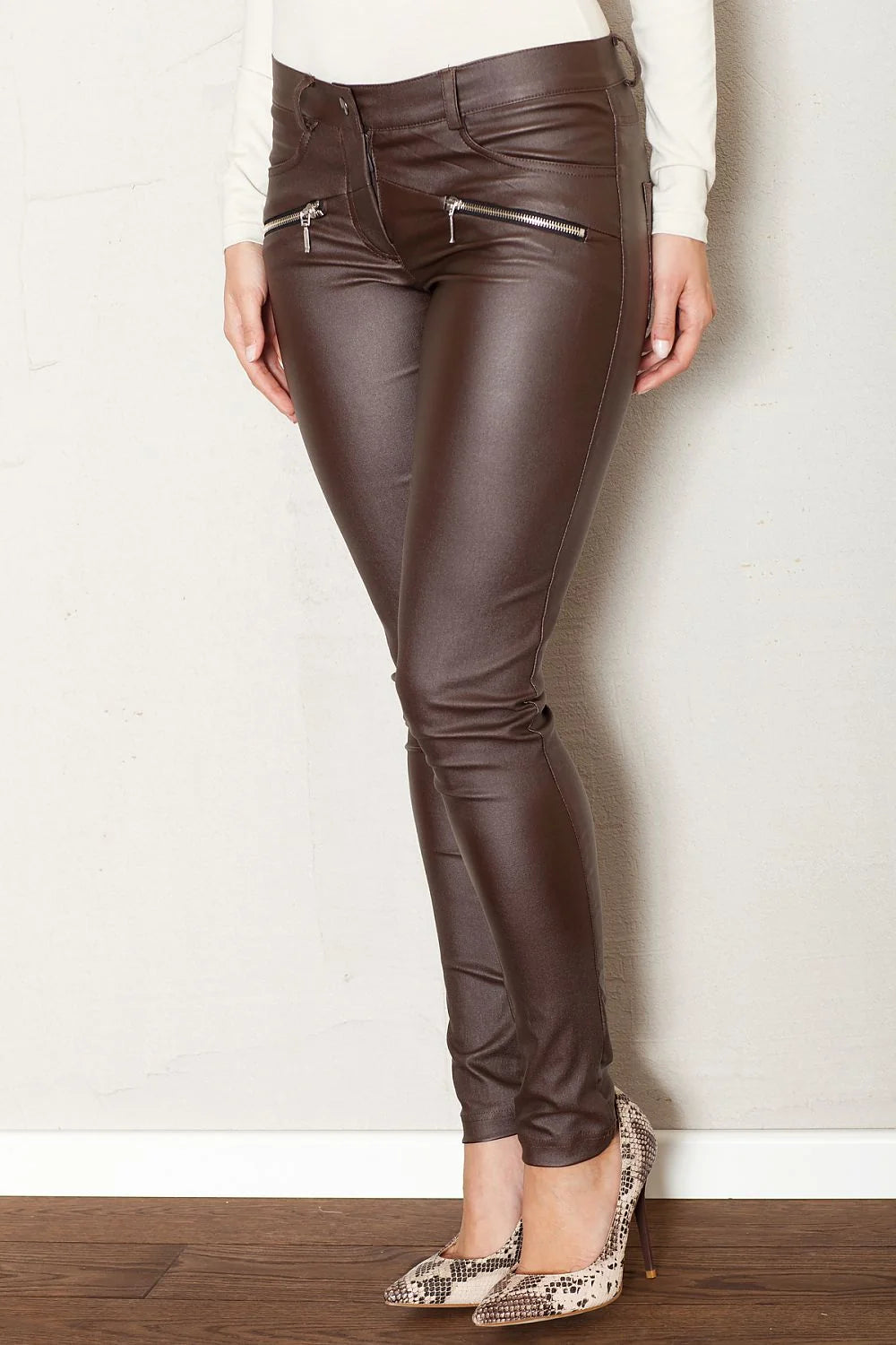 Pantalon femme Figl coton chic élégant ajusté confortable idéal silhouette moderne usage quotidien tendance