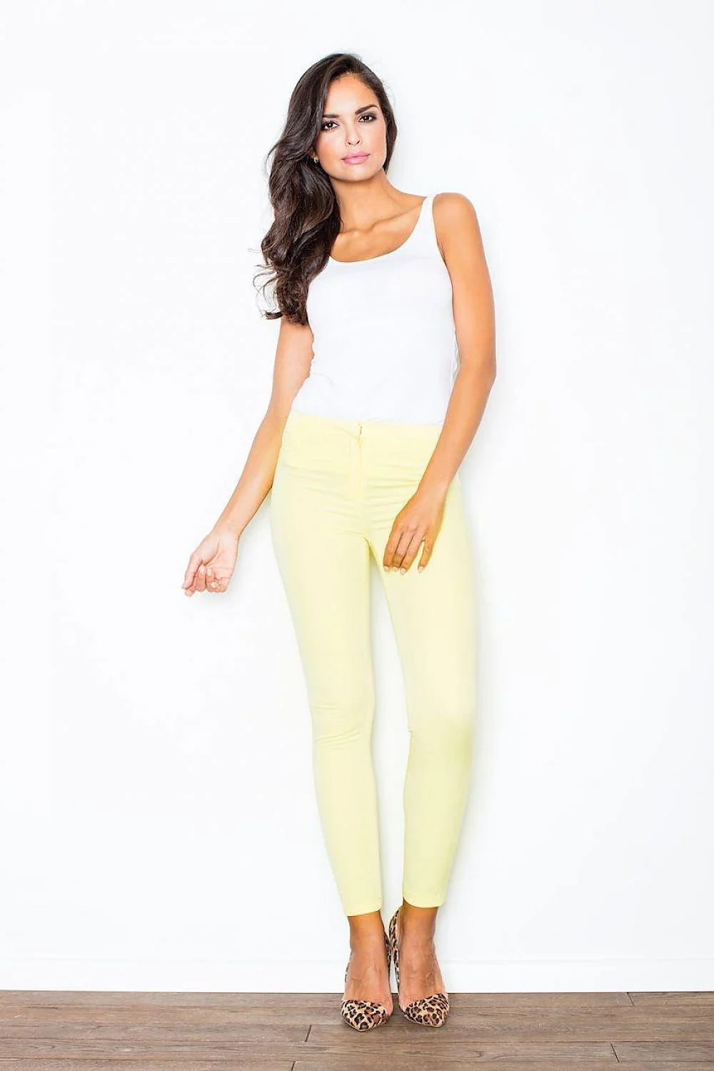 Pantalon femme Figl coton élégant décontracté coupe moderne confort bureau sortie tendance mode casual