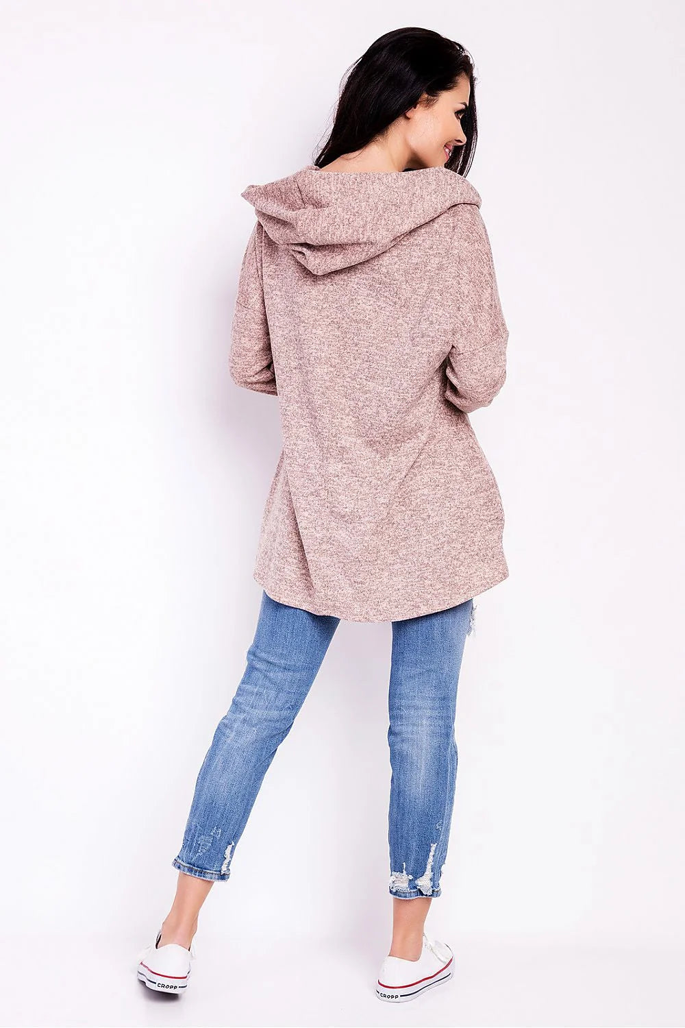 Pull Ample Coton Décontracté Gris Confortable Mode Urbaine Look Casual Pour Sorties Urbaines