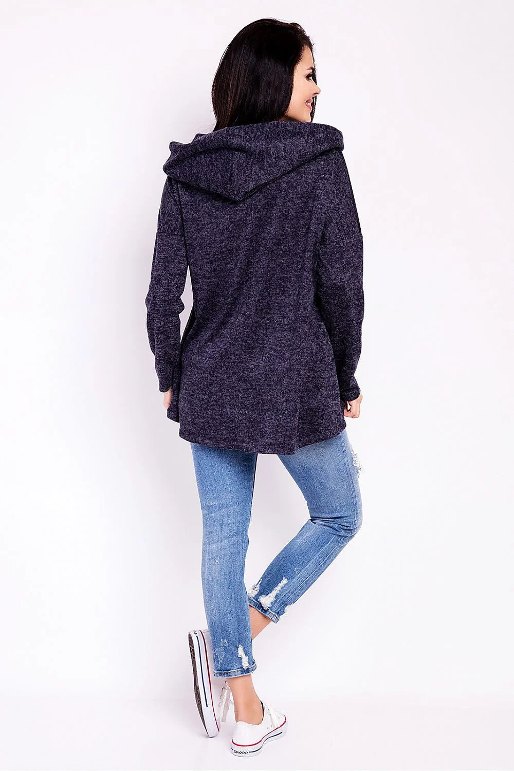 Pull Ample Coton Décontracté Gris Confortable Mode Urbaine Look Casual Pour Sorties Urbaines