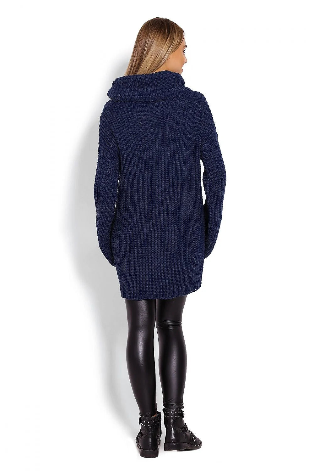 Pull grossesse rose pâle en maille épaisse tricotée, casual chic pour futures mamans confortables