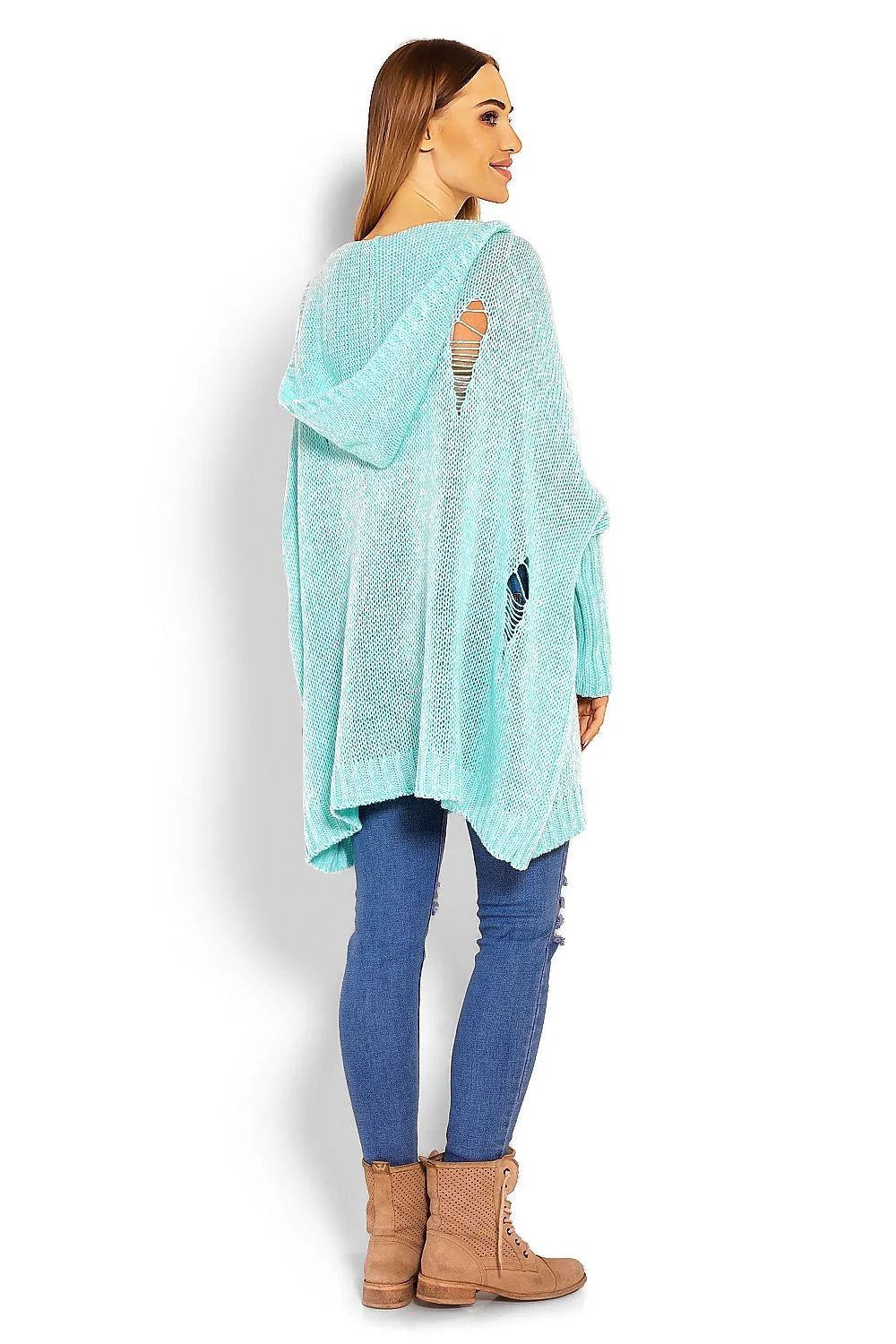 Pull-over tricot maille décontracté pêche clair moderne ample manches longues pour femmes mode casual chic