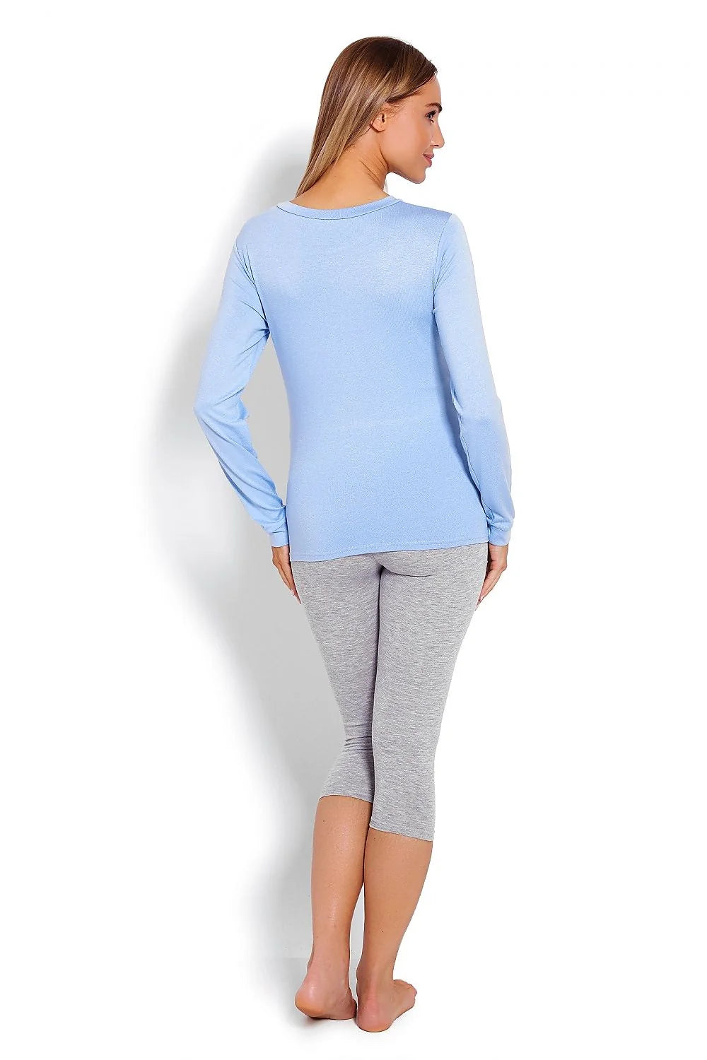 Pyjama maternité coton confort design ludique imprimé nuages manches longues pour futures mamans élégantes