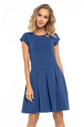 Robe bleue en coton décontractée élégante et confortable pour toutes occasions chics et décontractées