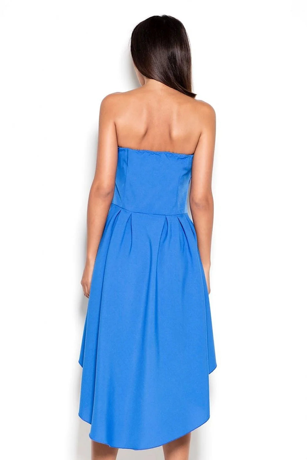 Robe bustier polyester élégante asymétrique orange vif chic pour occasions spéciales et soirées cocktail