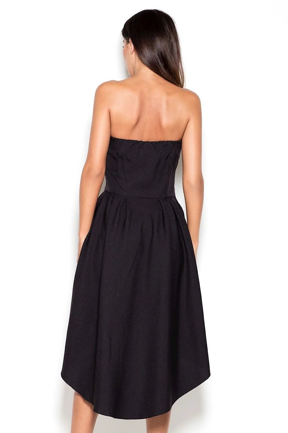 Robe bustier polyester élégante asymétrique orange vif chic pour occasions spéciales et soirées cocktail