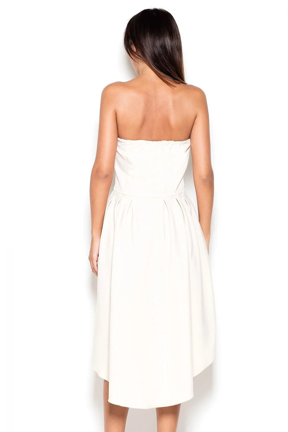 Robe bustier polyester élégante asymétrique orange vif chic pour occasions spéciales et soirées cocktail