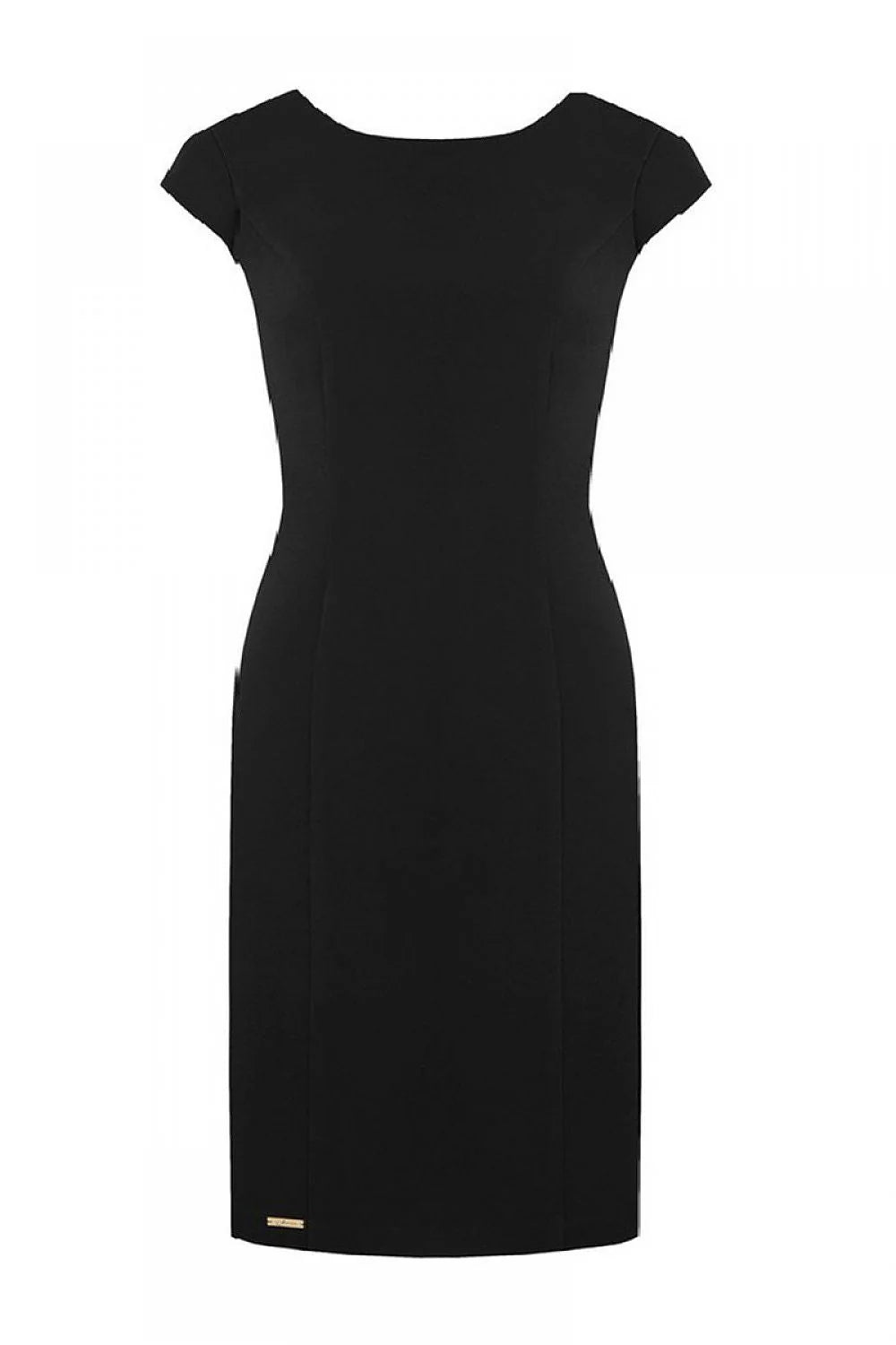 Robe Cocktail Coton Épurée Rose Pâle Élégante Ajustée pour Soirée Classique Féminine à Manches Courtes