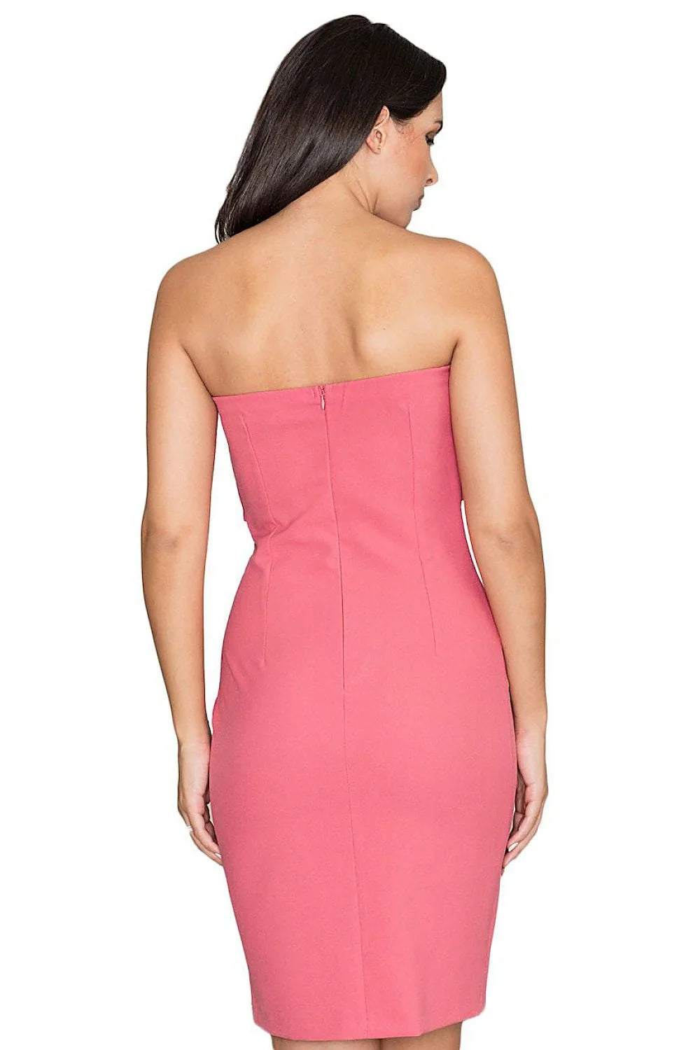 Robe de cocktail en polyester chic et ajustée avec fente beige pour soirées élégantes femmes