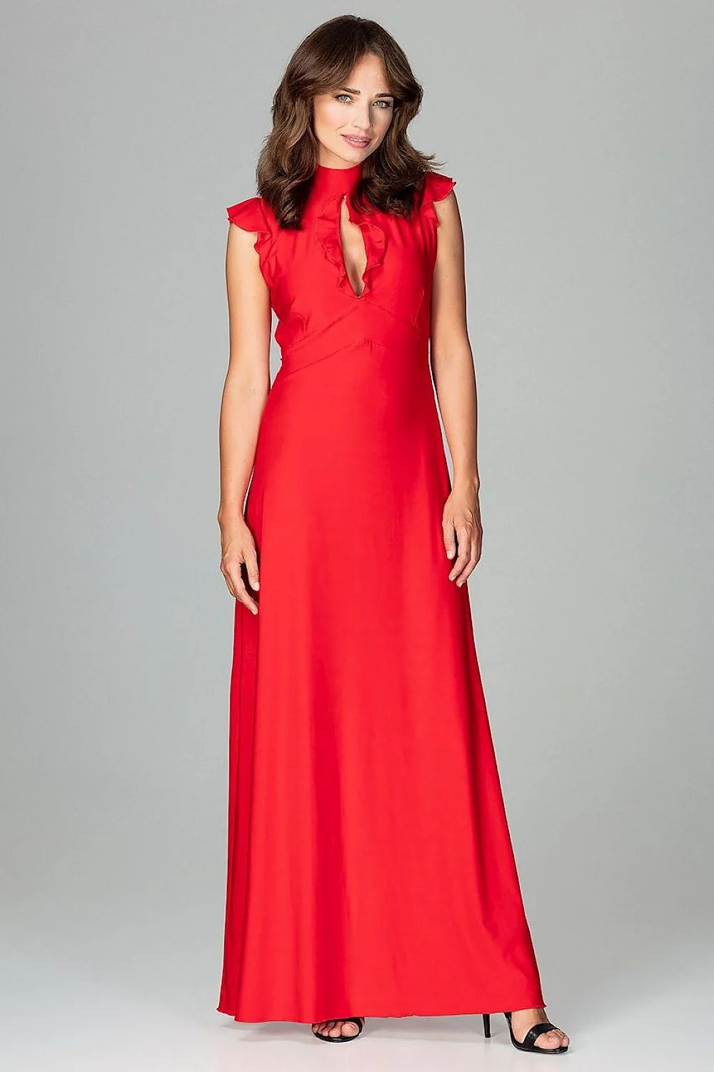 Robe de cocktail en satin élégante et ajustée avec volants féminins pour soirées glamour femmes