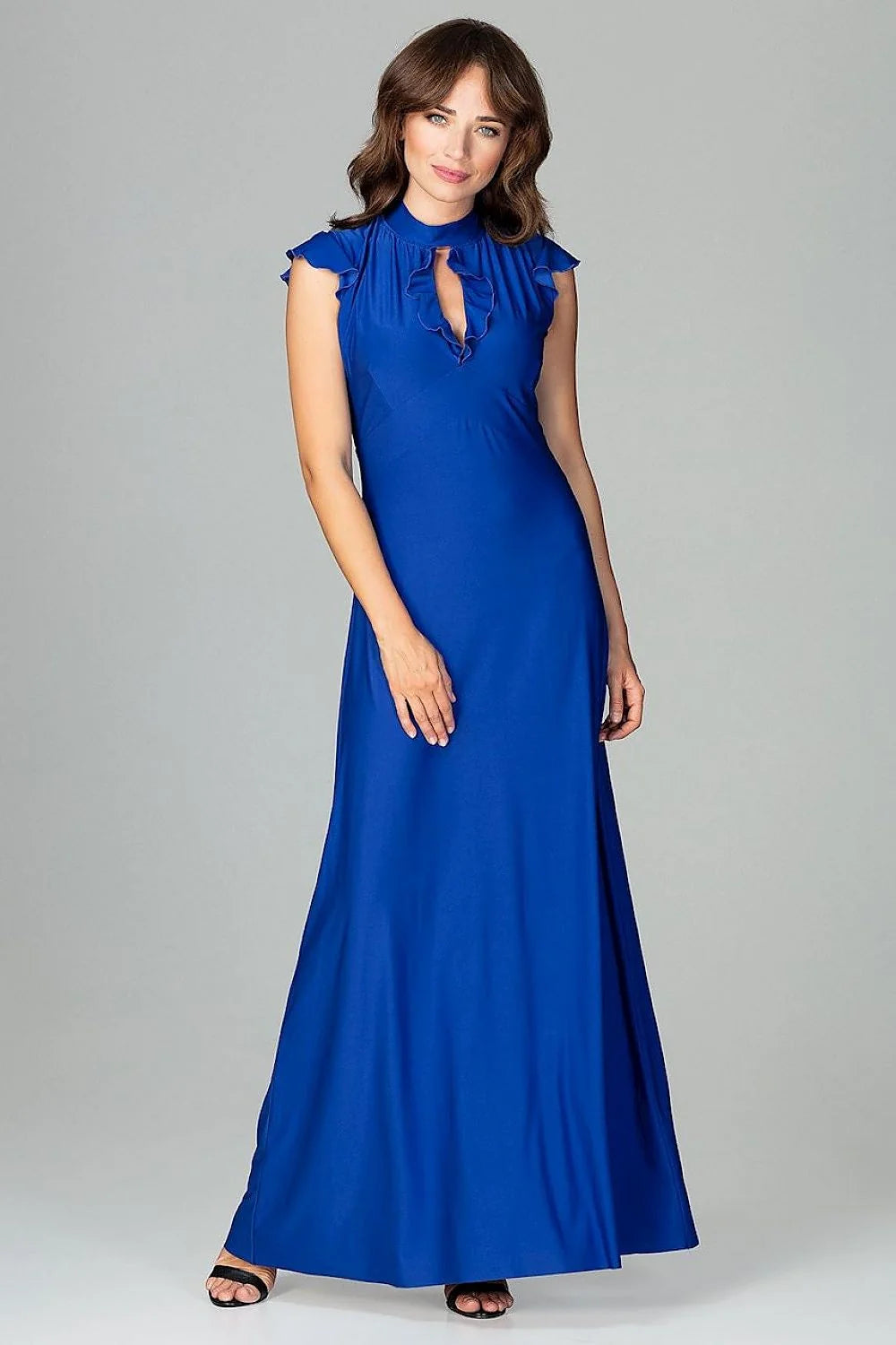 Robe de cocktail en satin élégante et ajustée avec volants féminins pour soirées glamour femmes
