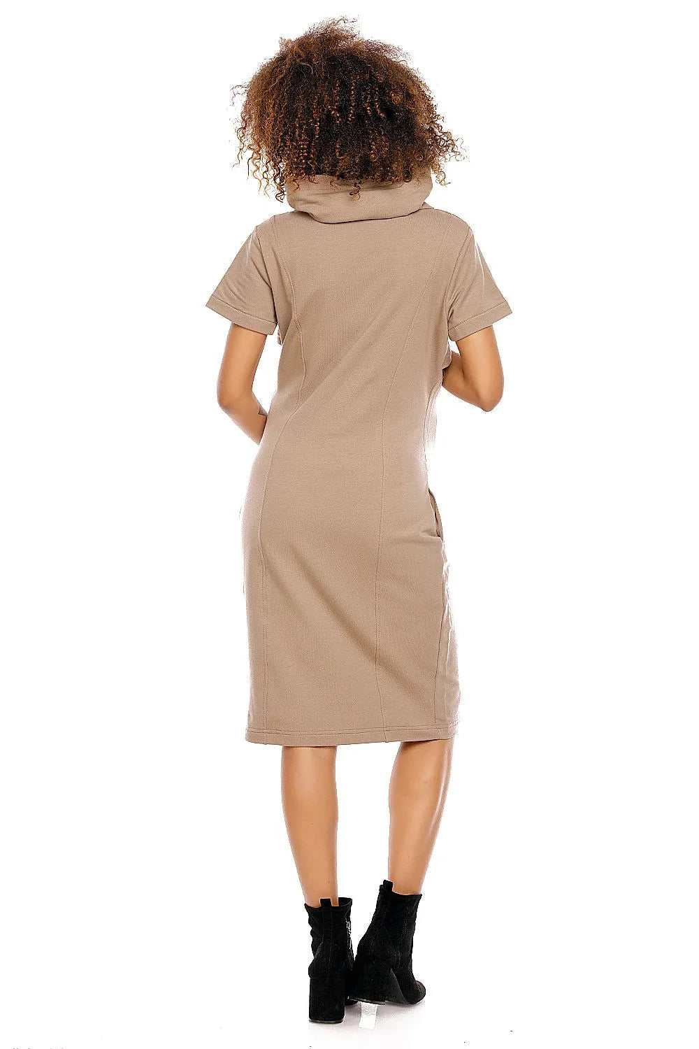 Robe de grossesse coton élégante et confortable avec fermetures éclair discrètes pour allaitement facile