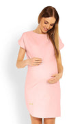 Robe de grossesse en coton asymétrique élégante et confortable pour futures mamans modernes et stylées