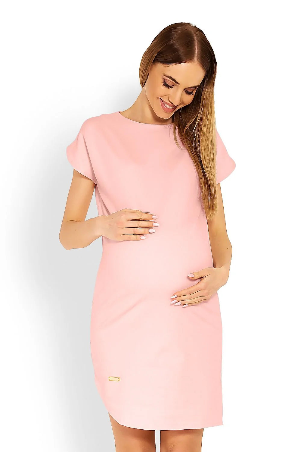Robe de grossesse en coton asymétrique élégante et confortable pour futures mamans modernes et stylées