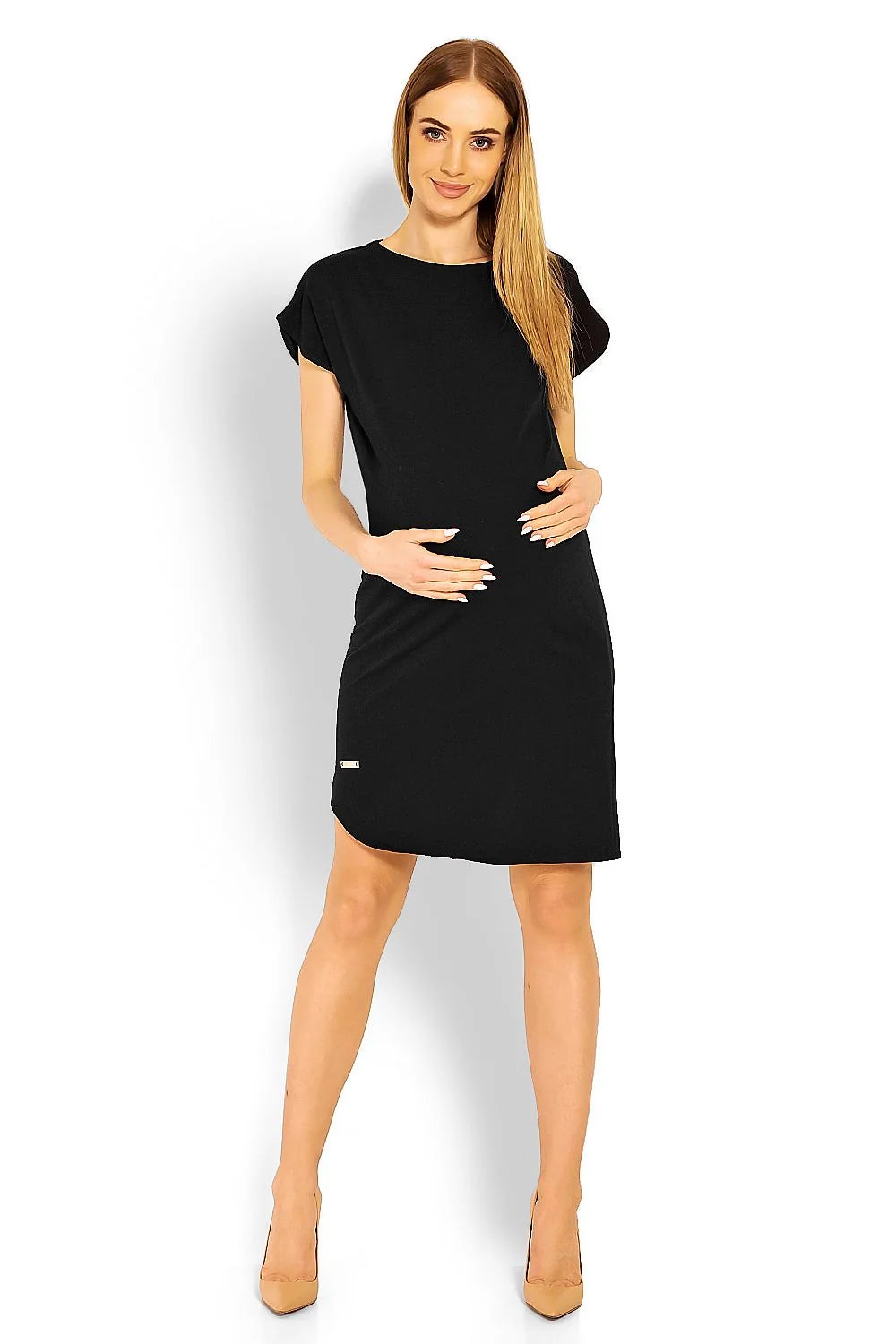 Robe de grossesse en coton asymétrique élégante et confortable pour futures mamans modernes et stylées