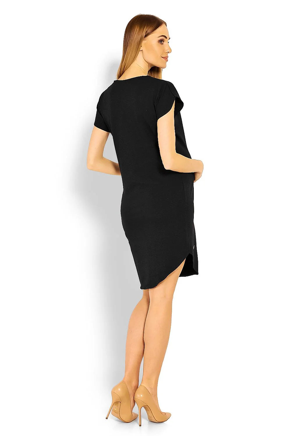 Robe de grossesse en coton asymétrique élégante et confortable pour futures mamans modernes et stylées
