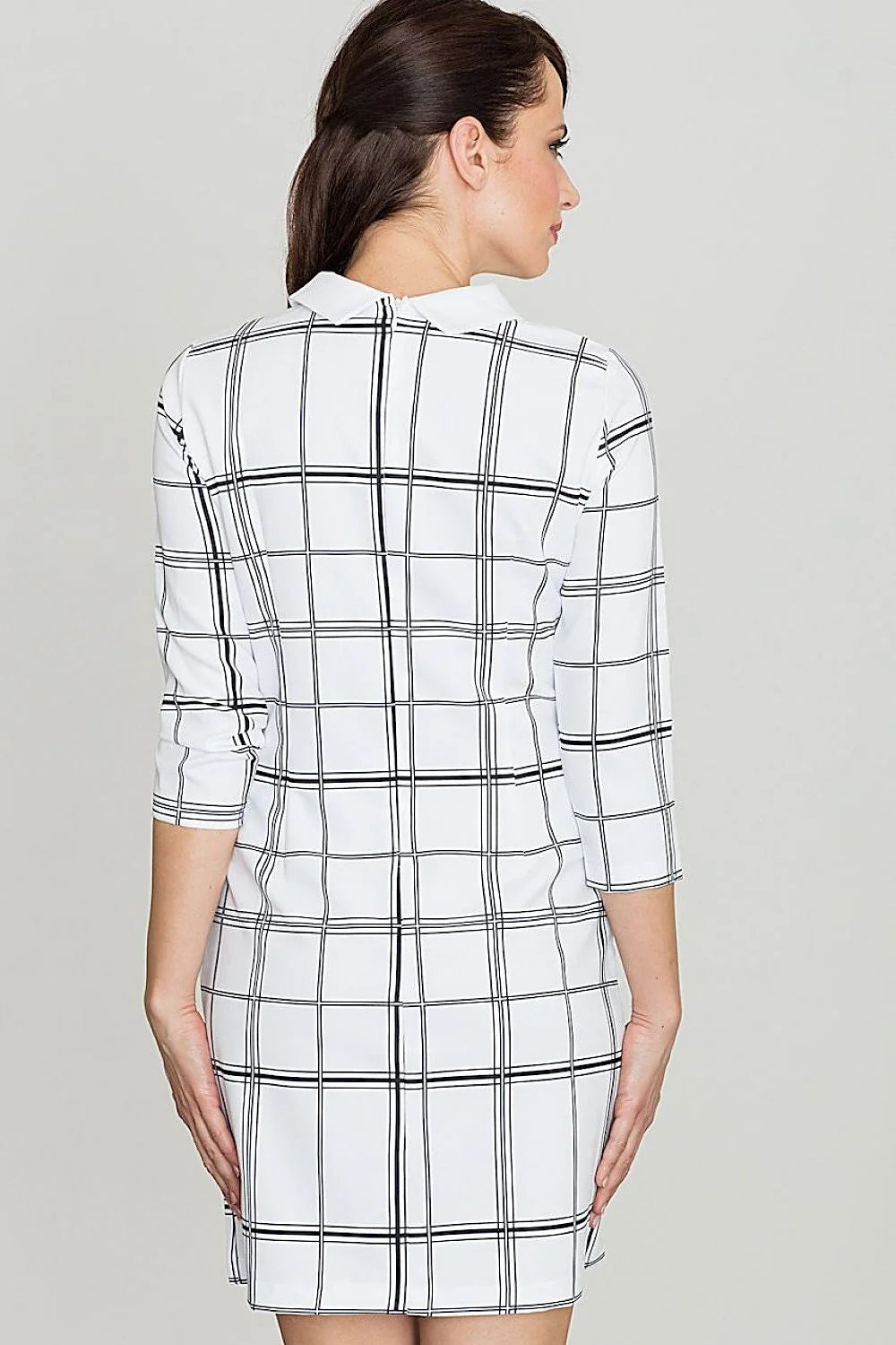 Robe de jour en coton chic classique bleu marine pour un style intemporel au bureau