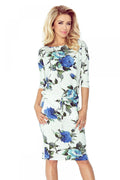 Robe de jour en coton chic et confortable Numoco manches 3/4 pour femmes modernes européennes
