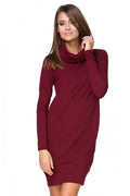 Robe de jour en maille sweat-shirt chic élégante confort double col roulé féminité moderne