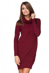 Robe de jour en maille sweat-shirt chic élégante confort double col roulé féminité moderne
