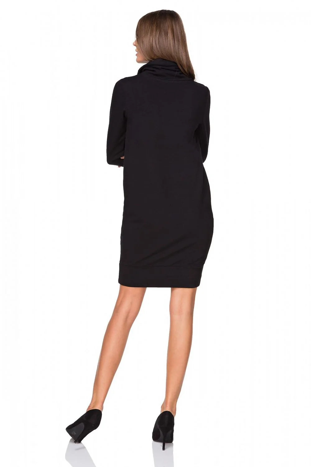 Robe de jour en maille sweat-shirt chic élégante confort double col roulé féminité moderne