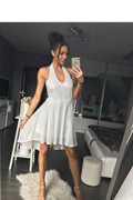 Robe de soirée en polyester blanc élégante et séduisante pour événements spéciaux et soirées chics