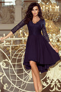Robe de soirée en polyester viscose chic asymétrique élégante pour mariage cocktail femme moderne