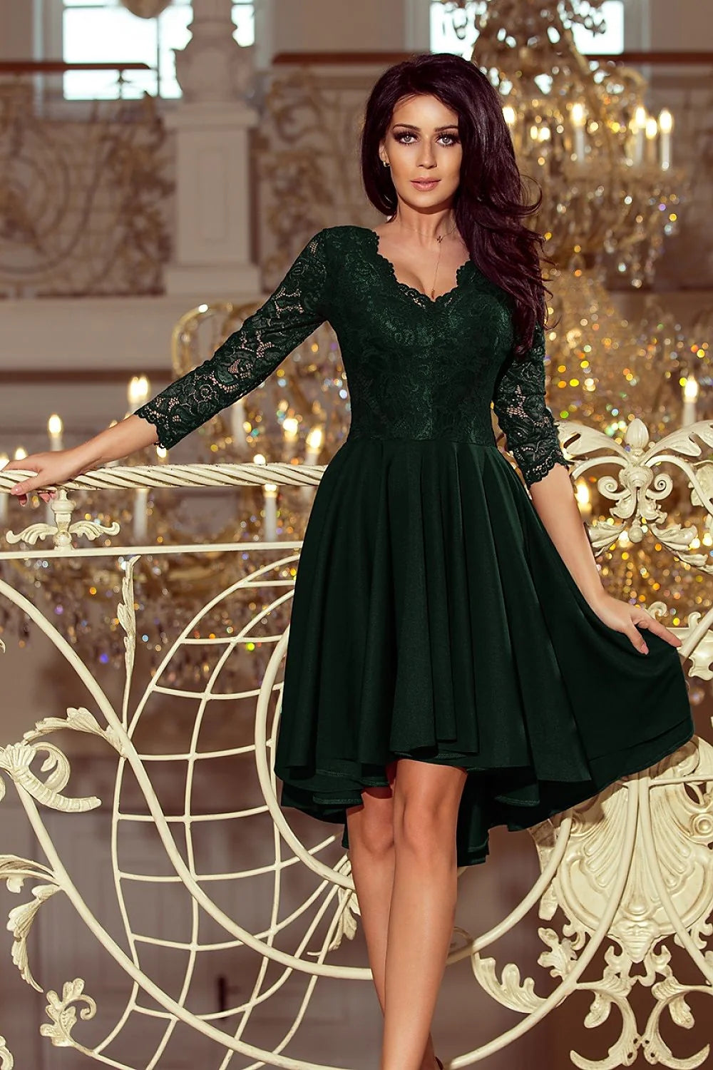 Robe de soirée en polyester viscose chic asymétrique élégante pour mariage cocktail femme moderne