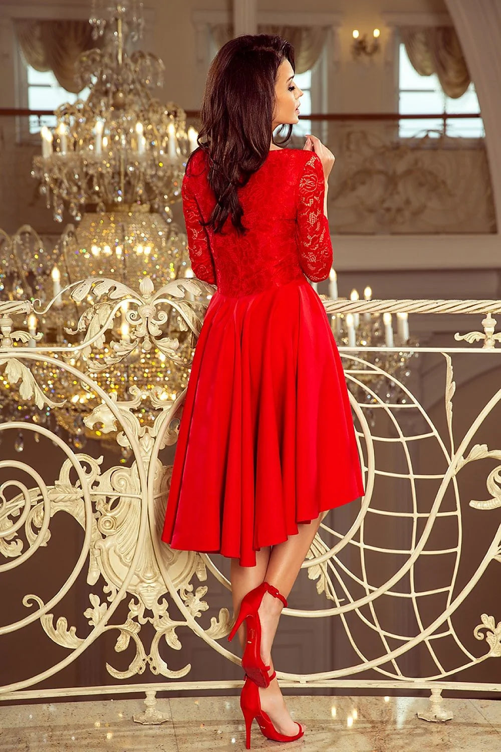 Robe de soirée en polyester viscose chic asymétrique élégante pour mariage cocktail femme moderne