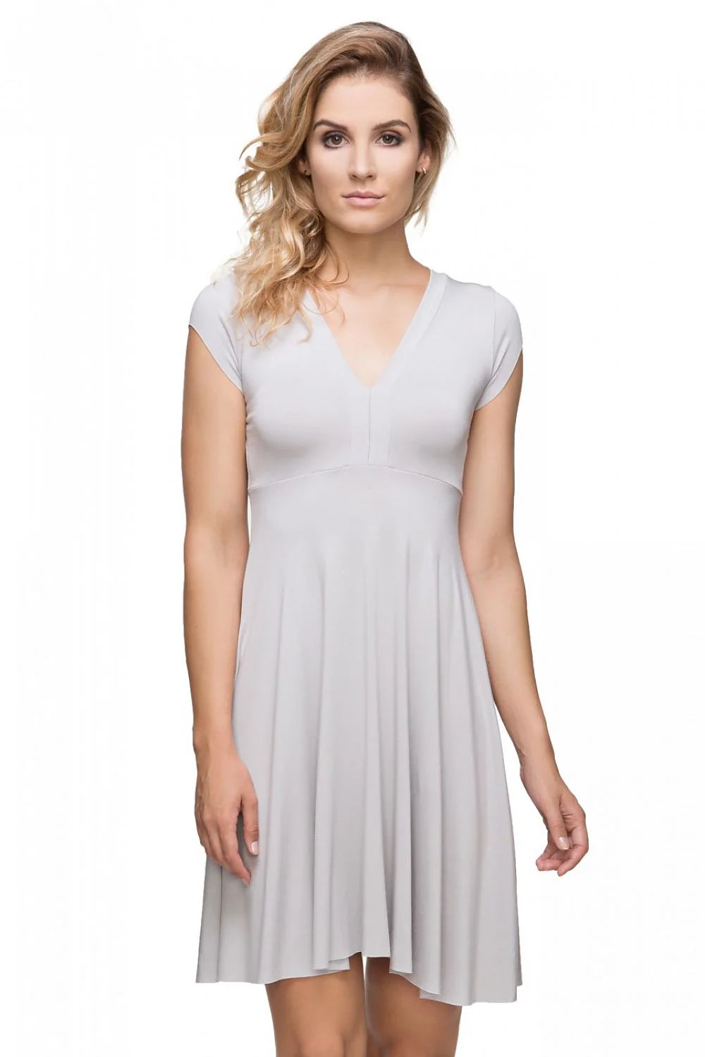 Robe de soirée en tricot élégante et flatteuse avec décolleté en V profond chic femme