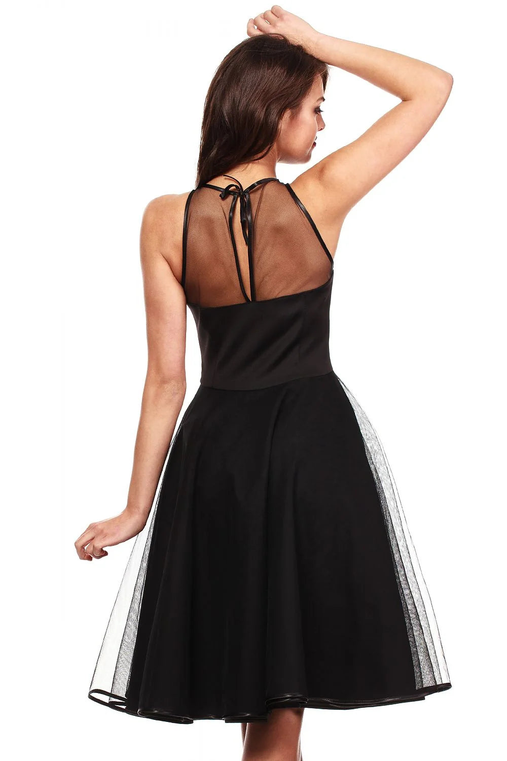 Robe de soirée en tulle noire élégante chic pour silhouette féminine et occasions spéciales