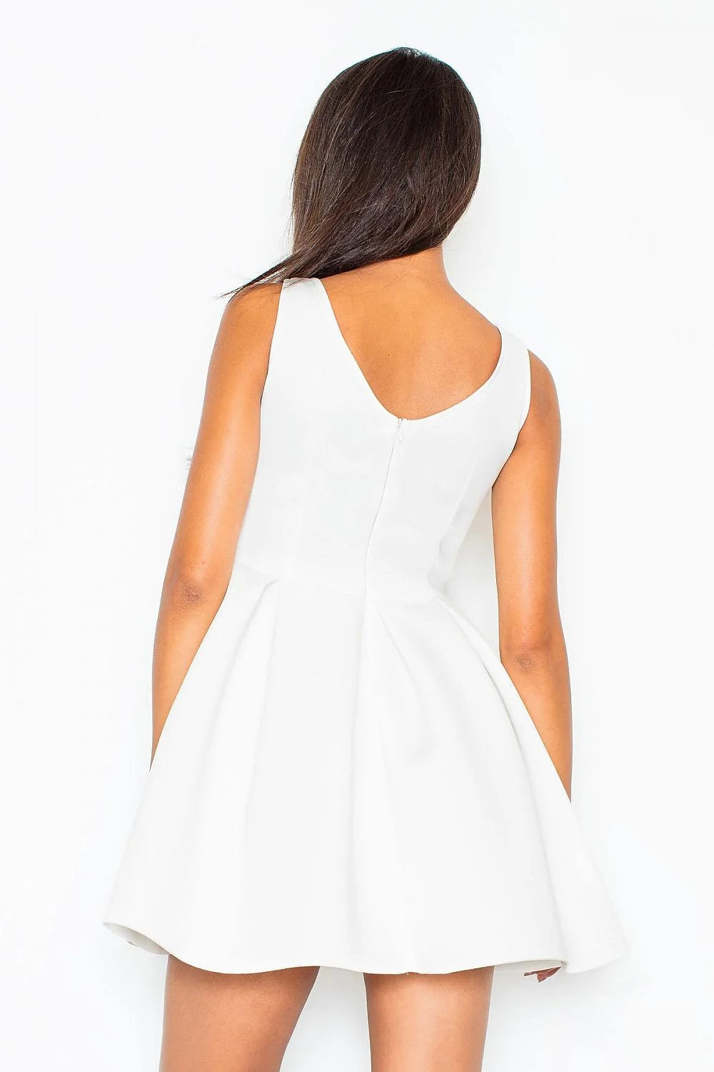 Robe élégante en tissu épais rose pâle, coupe trapèze féminine pour soirées spéciales