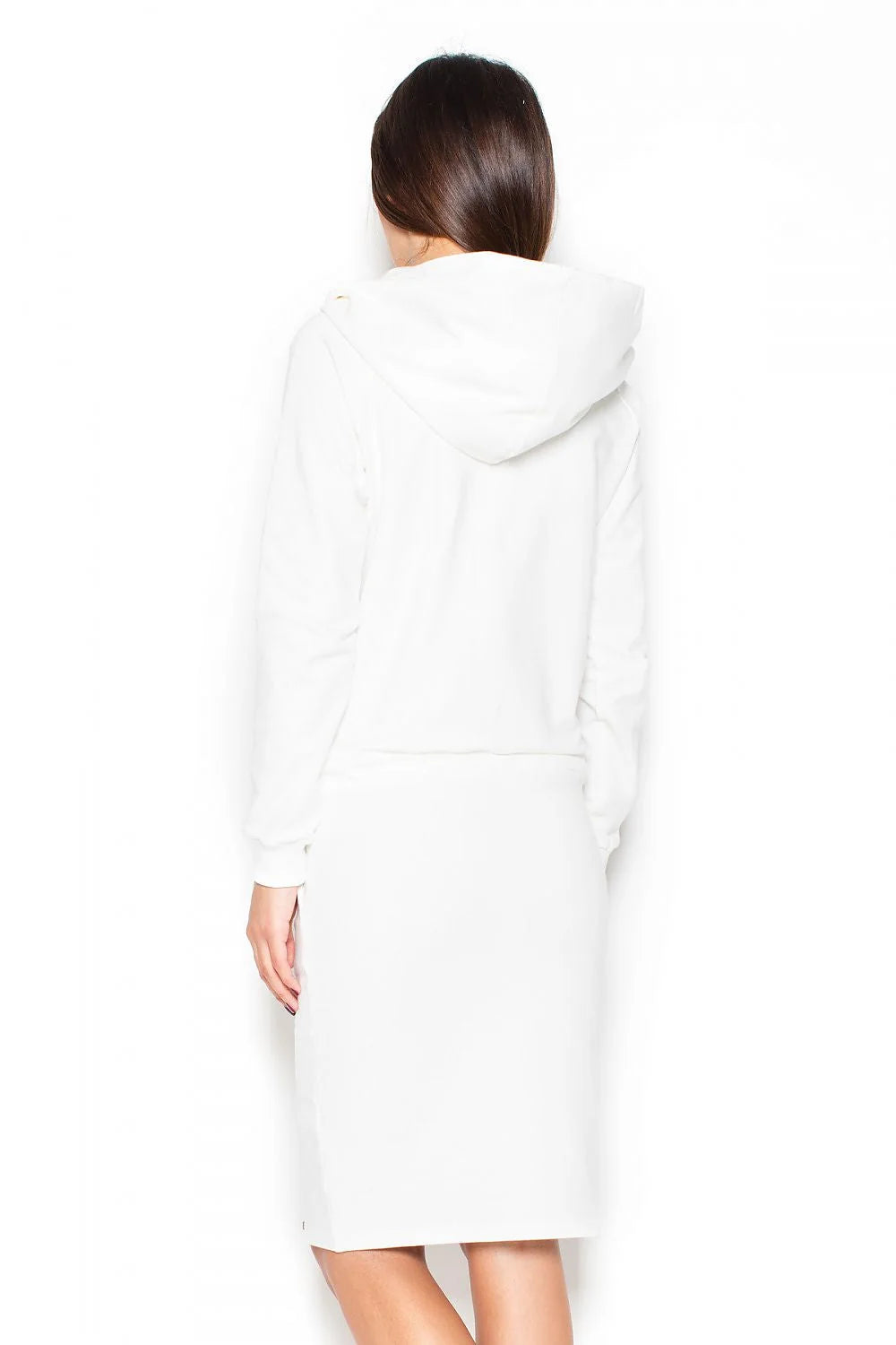 Robe en coton gris clair décontractée avec capuche et poches pour femme moderne quotidienne