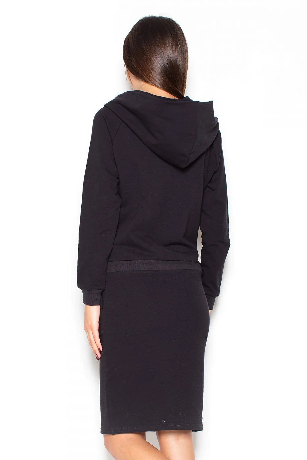 Robe en coton gris clair décontractée avec capuche et poches pour femme moderne quotidienne