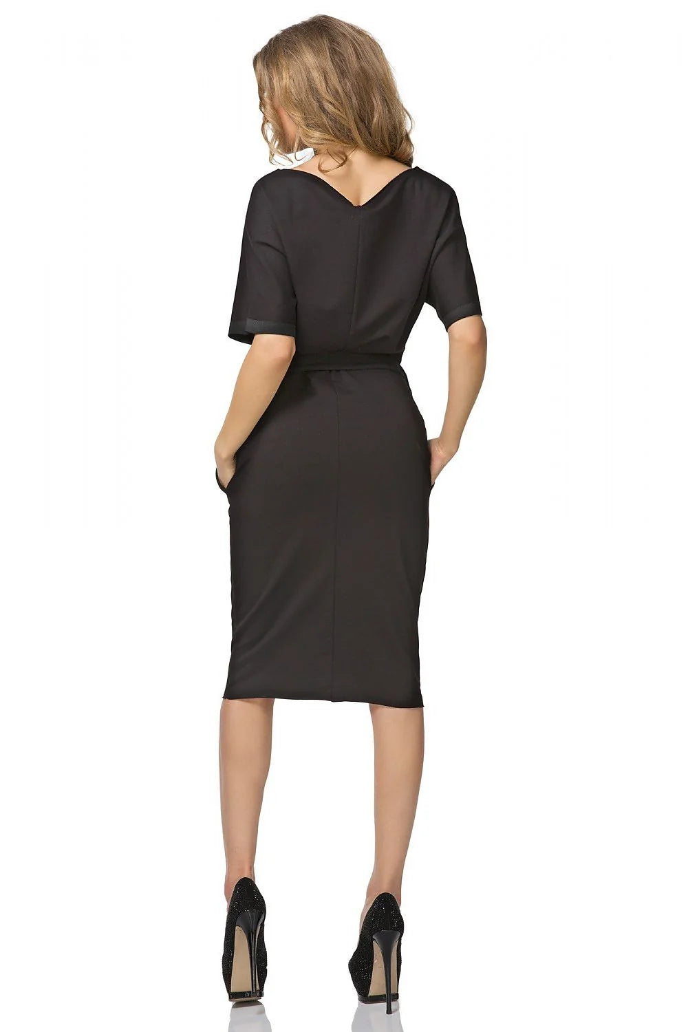 Robe en coton vert olive confortable et décontractée avec ceinture pour femme élégante et chic
