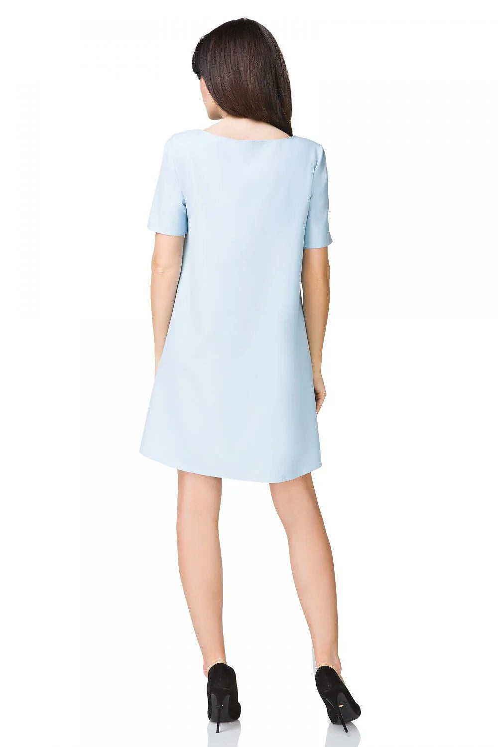 Robe fluide en tissu léger style casual rouge vif manches courtes pour tenues estivales élégantes