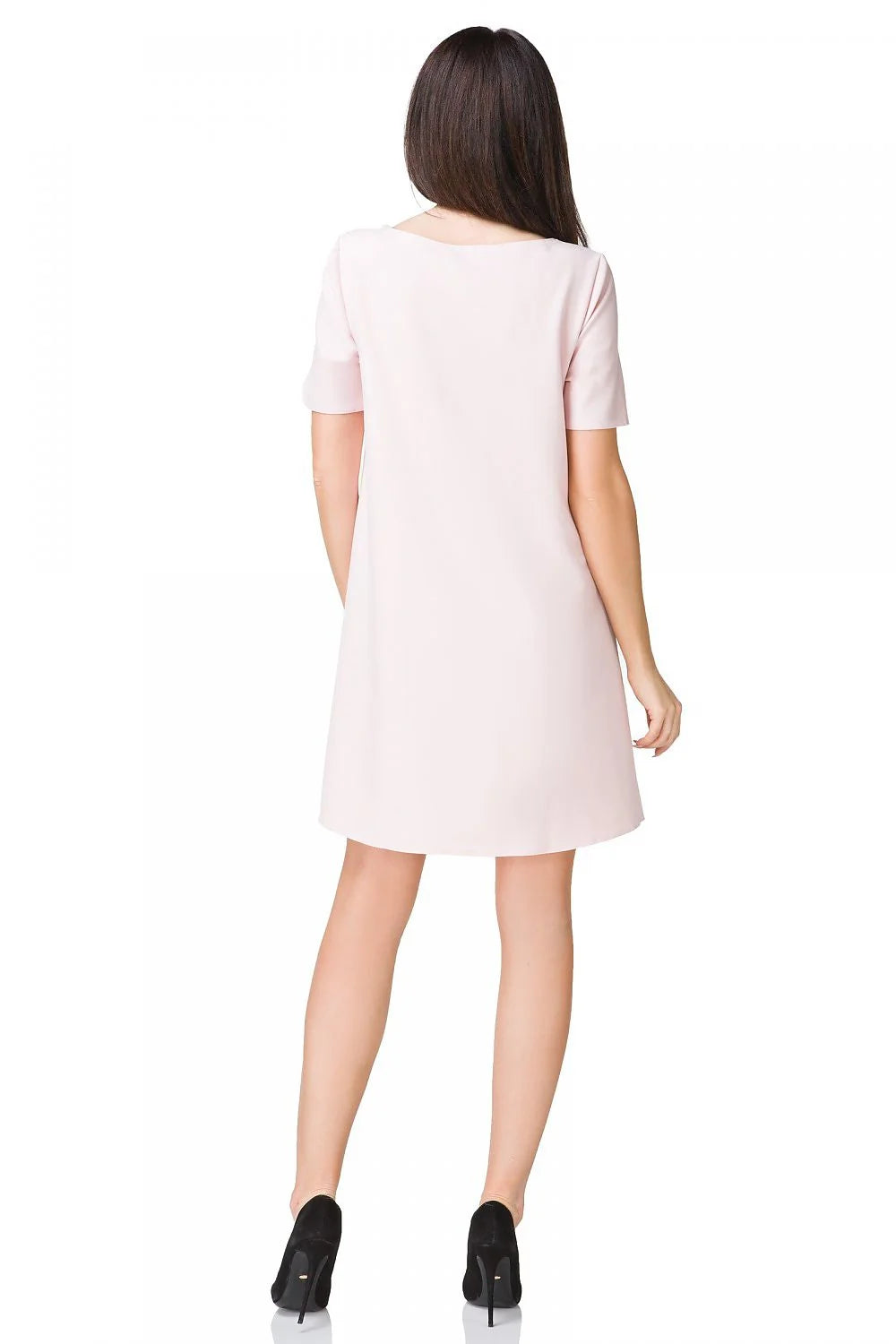Robe fluide en tissu léger style casual rouge vif manches courtes pour tenues estivales élégantes